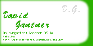 david gantner business card